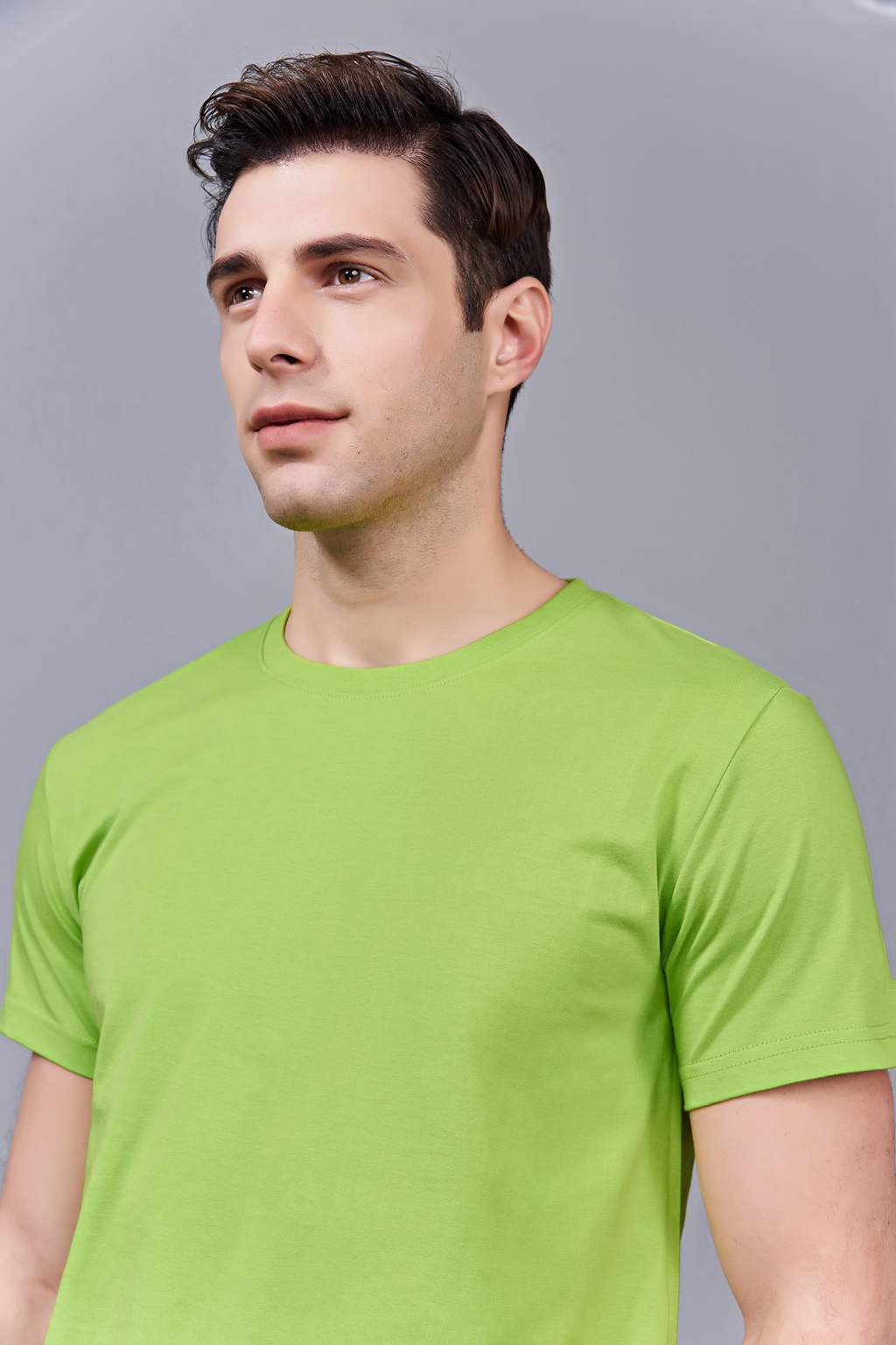 畢業(yè)創(chuàng)意校服班服文化衫定制加工LOGO繡秀印花款 澳大利亞棉200G長(zhǎng)短袖文化衫 果綠色