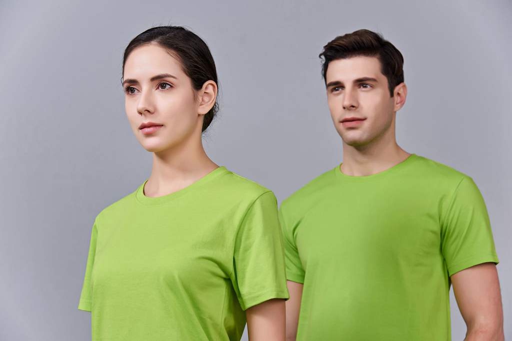 畢業(yè)創(chuàng)意校服班服文化衫定制加工LOGO繡秀印花款 澳大利亞棉200G長(zhǎng)短袖文化衫 果綠色