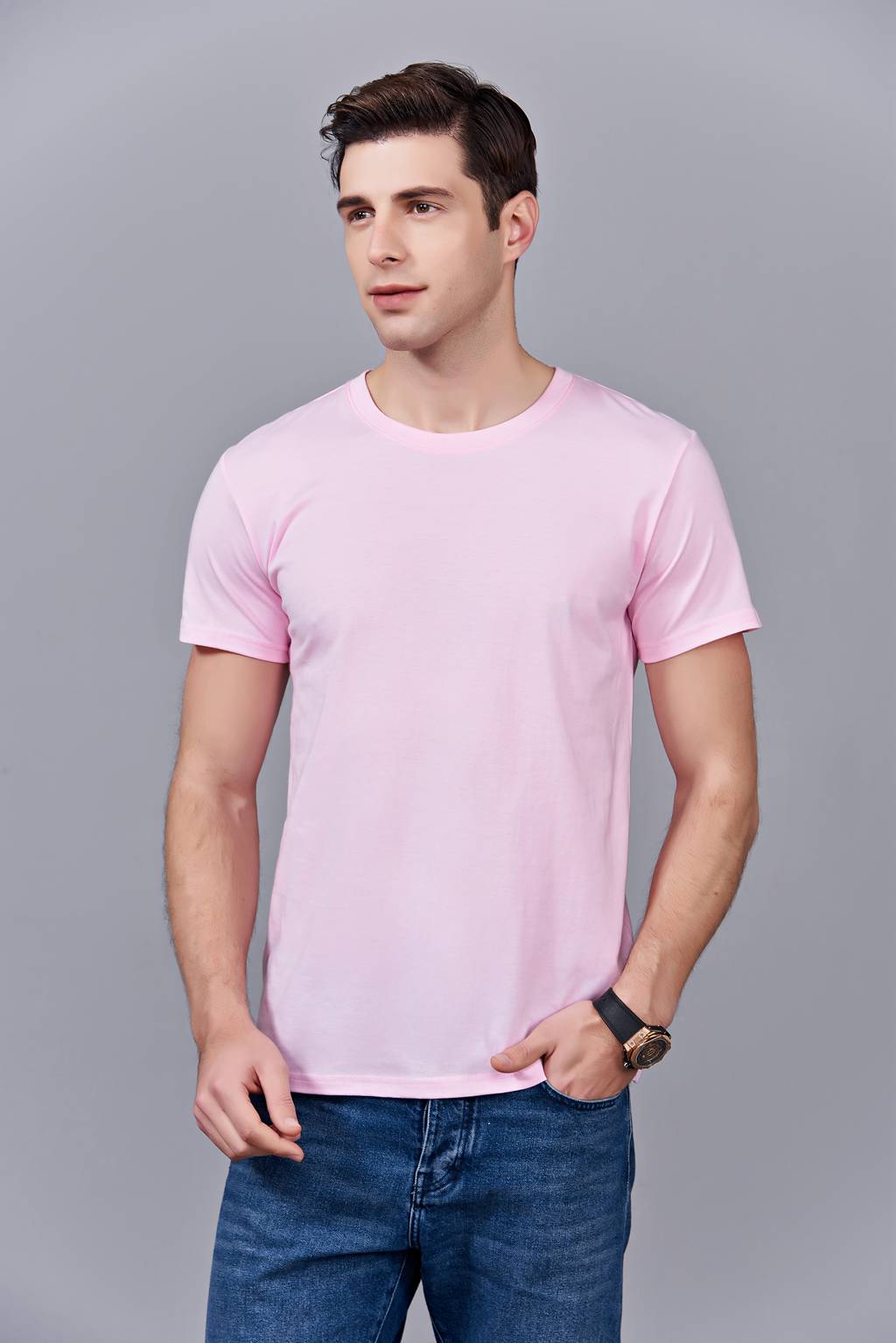 洋氣百搭親子裝 半袖顯瘦 速干圓領(lǐng)文化衫 春夏新品  粉色