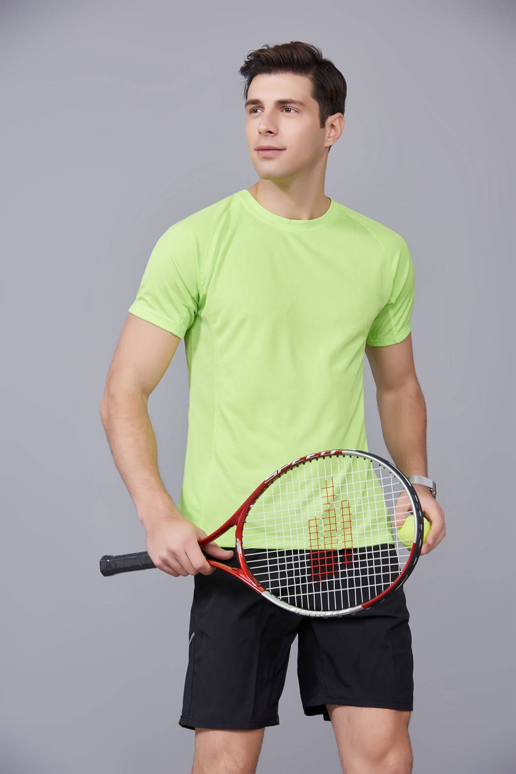 純色T恤  簡(jiǎn)約大方經(jīng)典時(shí)尚  果綠色