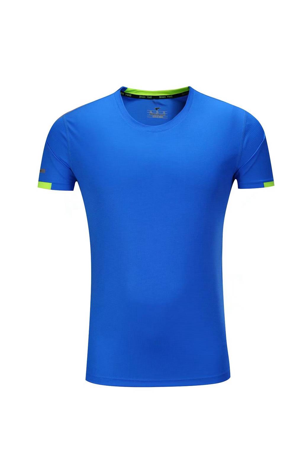 春夏新品 圓領(lǐng)短袖T恤 時尚運動文化衫 湖藍(lán)色 3D效果圖